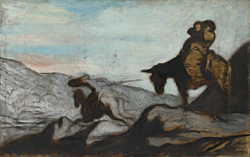 Honoré Daumier - 唐吉诃德, 54x85 - 杜米埃.tif
